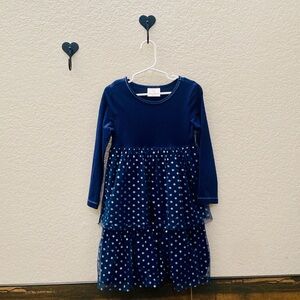 Hanna Andersson Navy Blue Long Sleeve Dress - Size 110 (7/8)